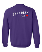 Canadian Guy Left Chest and Back Crewneck Sweatshirt - Gildan Canada (sewn Internationally) - Unisex