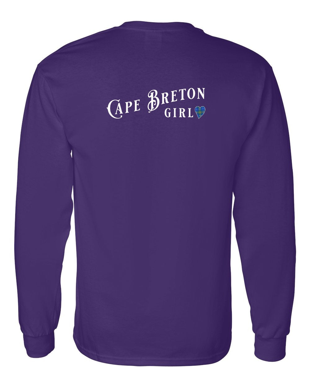 Cape Breton Girl Tartan Left Chest and Back Long Sleeve Tee
