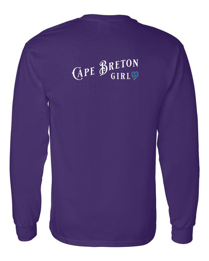 Cape Breton Girl Tartan Left Chest and Back Long Sleeve Tee
