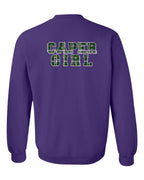 Caper Girl Left Chest and Back Crewneck Sweatshirt - Unisex