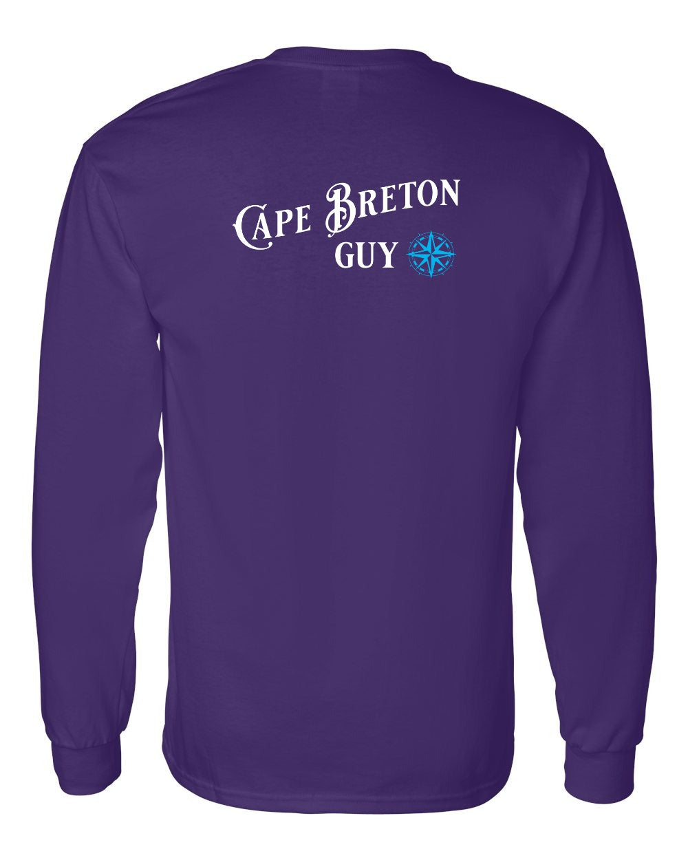 Cape Breton Guy blue Left Chest and Back Long Sleeve Tee