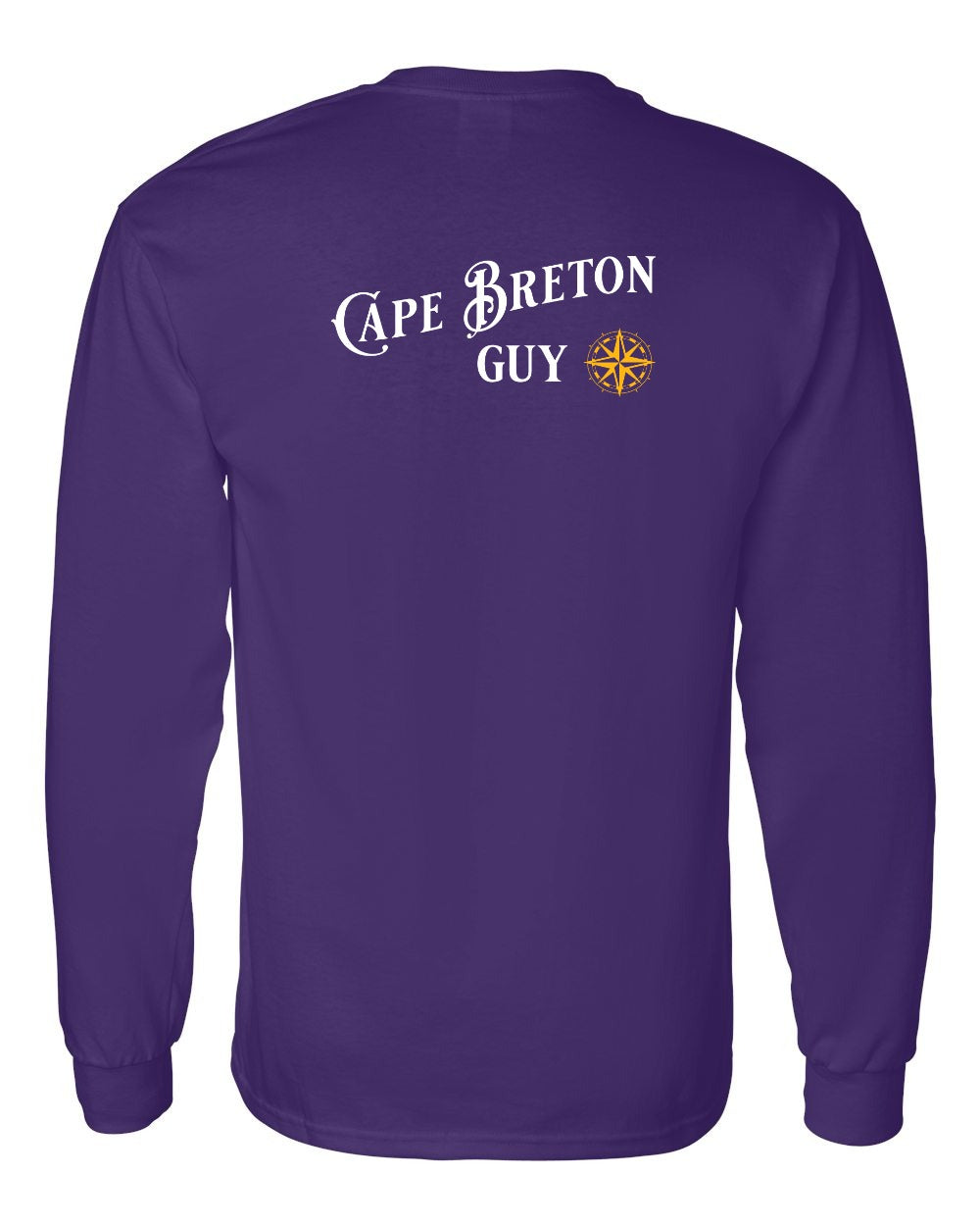 Cape Breton Guy yellow Left Chest and Back Long Sleeve Tee