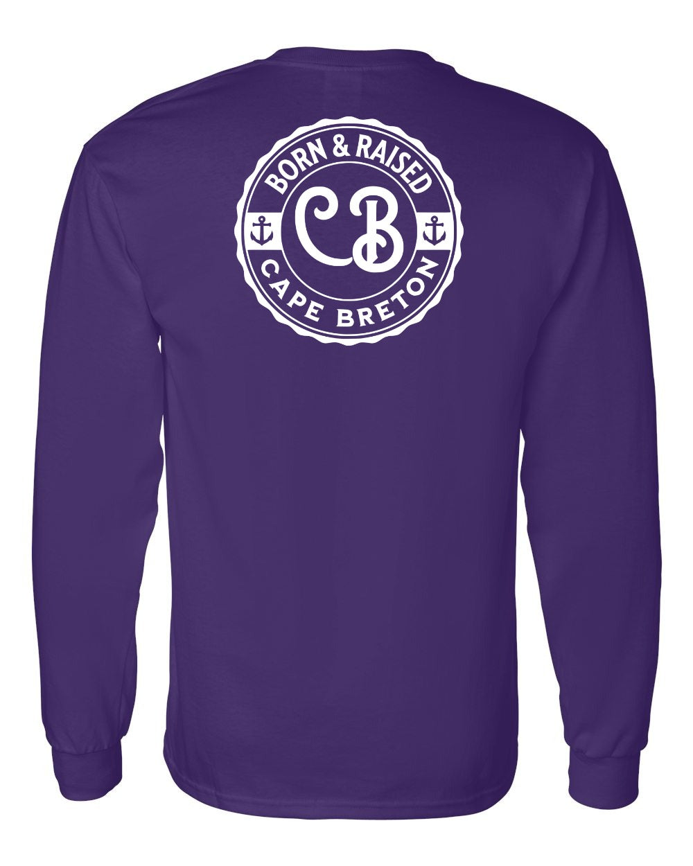 Born & Raised CB Left Chest and Back Long Sleeve Tee - Unisex
