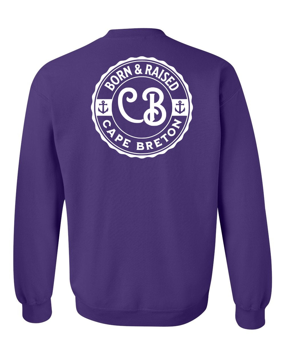 Born & Raised Cape Breton Left Chest and Back Crewneck Sweatshirt
