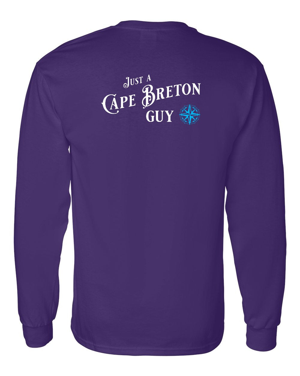 Just a CB Guy Blue Left Chest and Back Long Sleeve Tee - Unisex