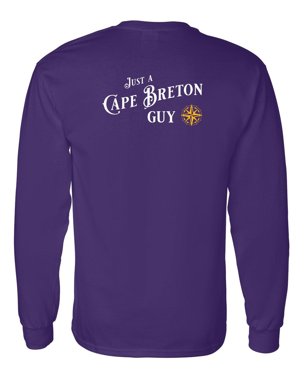 Just a Cape Breton Guy yellow Left Chest and Back Long Sleeve Tee