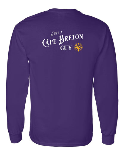 Just a Cape Breton Guy yellow Left Chest and Back Long Sleeve Tee