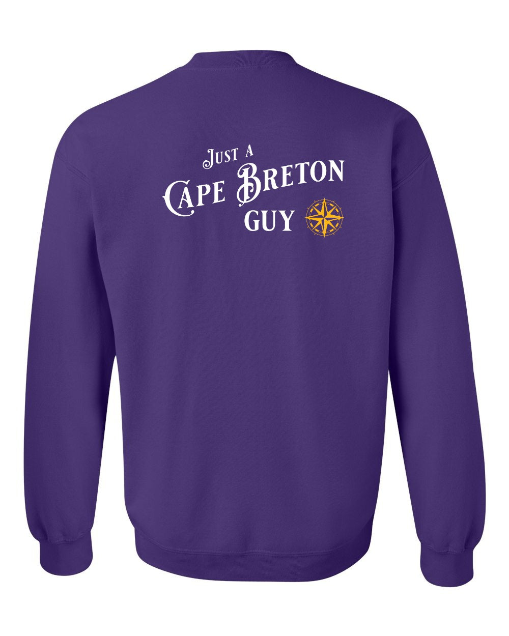 Just a CB Guy Yellow Compass Left Chest and Back Crewneck Sweatshirt - Unisex