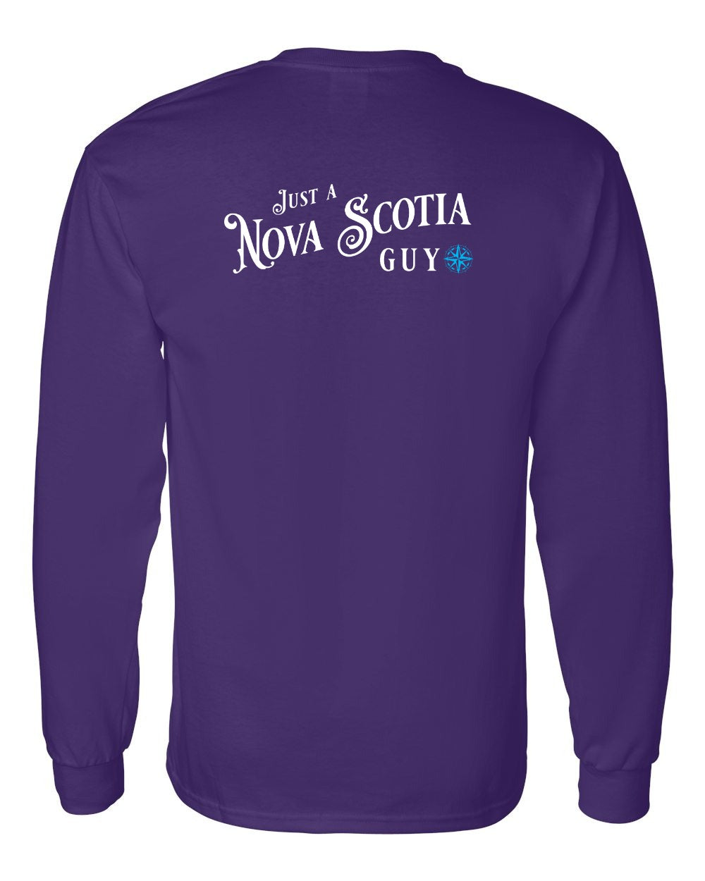 Just a NS Guy Blue Left Chest and Back Long Sleeve Tee - Unisex