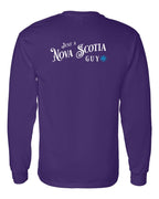 Just a NS Guy Blue Left Chest and Back Long Sleeve Tee - Unisex