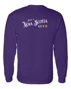 Just a NS Guy Yellow Compass Left Chest and Back Long Sleeve Tee - Unisex