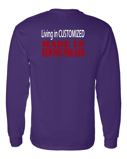 Living in Custom Made in Newfoundland Left Chest and Back Long Sleeve