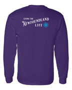 Living the NFLD Life blue Left Chest and Back Long Sleeve - Unisex