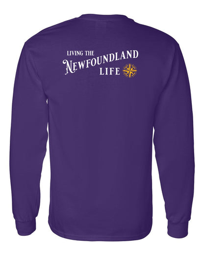 Living the Newfoundland Life yellow Left Chest and Back Long Sleeve