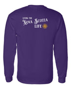 Living the NS Life yellow Left Chest and Back Long Sleeve Tee - Unisex