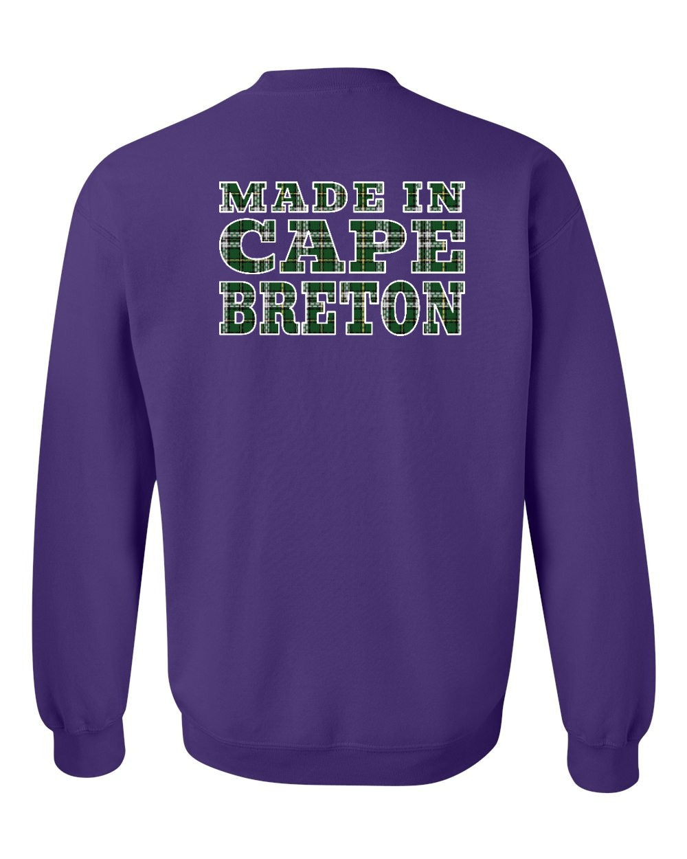 Made In Cape Breton Tartan Left Chest and Back Crewneck Sweatshirt