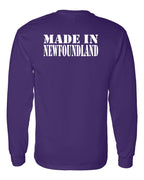 Made In NFLD ( White Lettering) Left Chest and Back Long Sleeve - Unisex