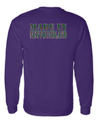 Made In NFLD ( Tartan Lettering) Left Chest and Back Long Sleeve - Unisex