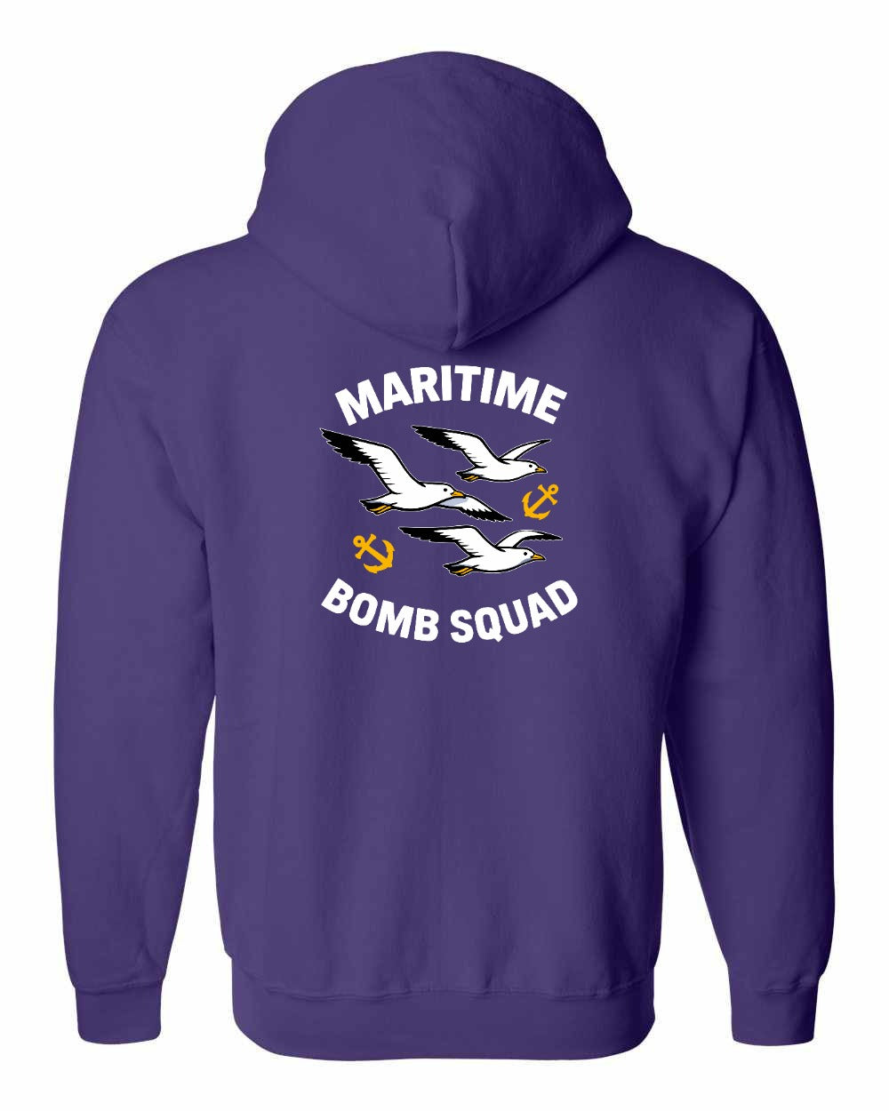 Maritime Bomb Squad Left Chest & Back Zip Hoodie - Unisex
