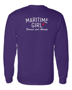 Maritime Girl Forever and Always Left Chest & Back Long Sleeve Tee - Unisex