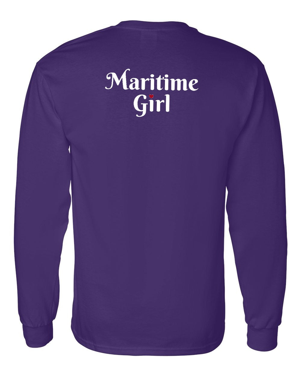 Maritime Girl Heart Dot Left Chest & Back Long Sleeve Tee - Unisex