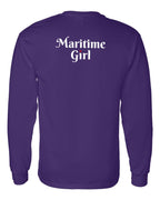 Maritime Girl Heart Dot Left Chest & Back Long Sleeve Tee - Unisex