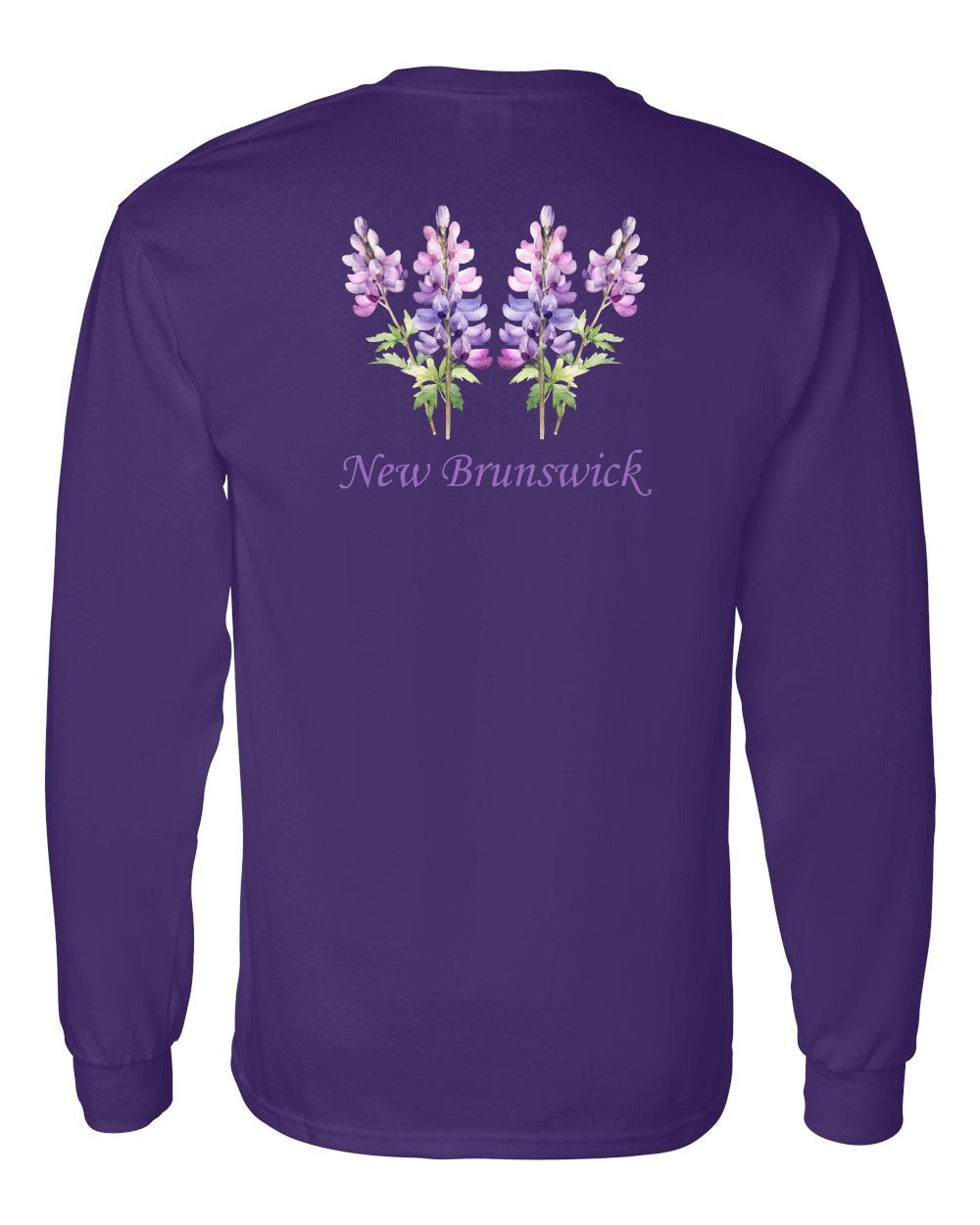 New Brunswick Lupins Left Chest and Back Long Sleeve Tee