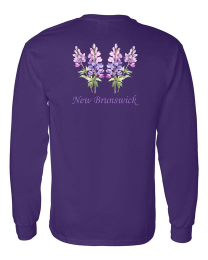 New Brunswick Lupins Left Chest and Back Long Sleeve Tee