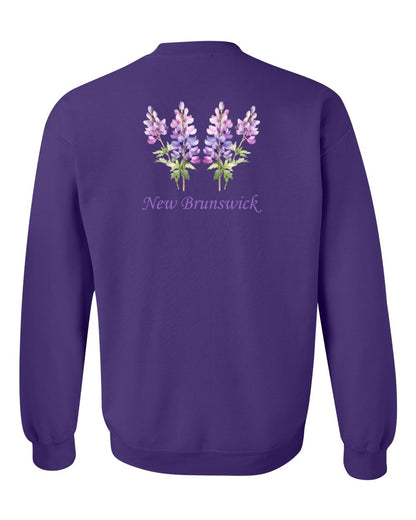 New Brunswick Lupins Left Chest and Back Crewneck Sweatshirt