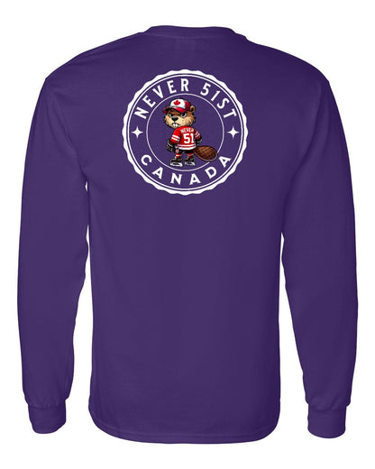 Never 51st Beaver Left Chest and Back Long Sleeve