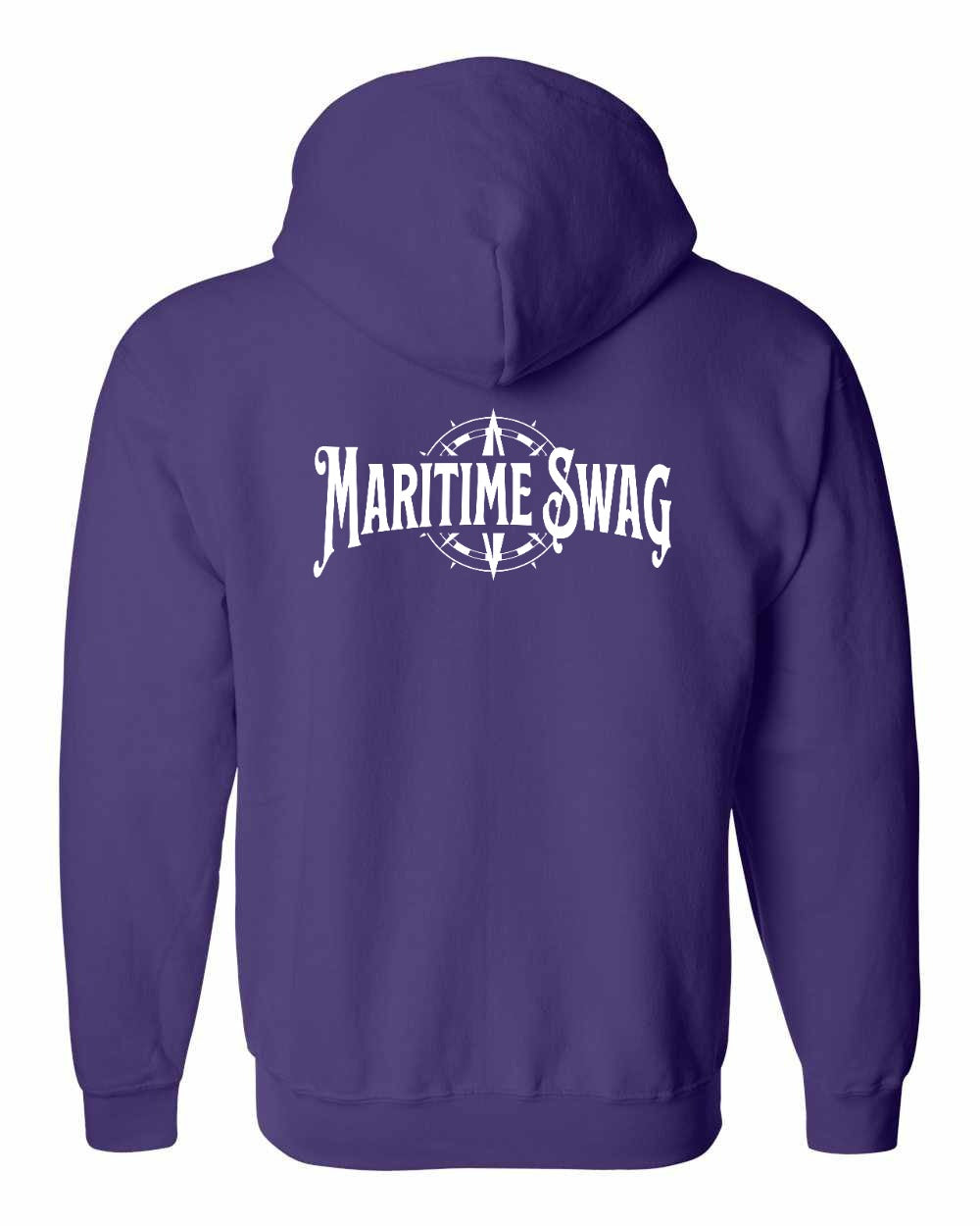 Maritime Swag Logo Left Chest and Back Zip Hoodie - Unisex