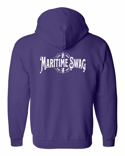 Maritime Swag Logo Left Chest and Back Zip Hoodie