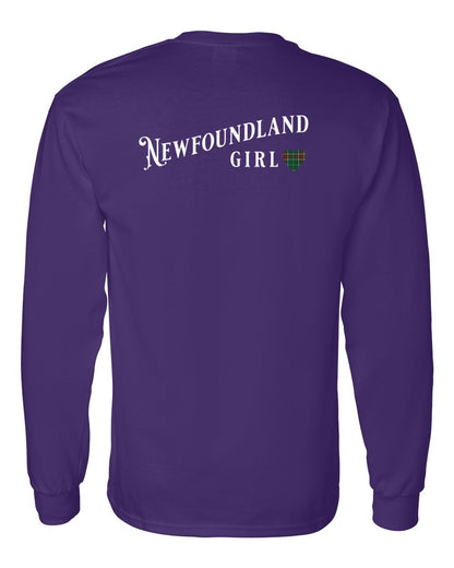 Newfoundland Girl Tartan Left Chest and Back Long Sleeve
