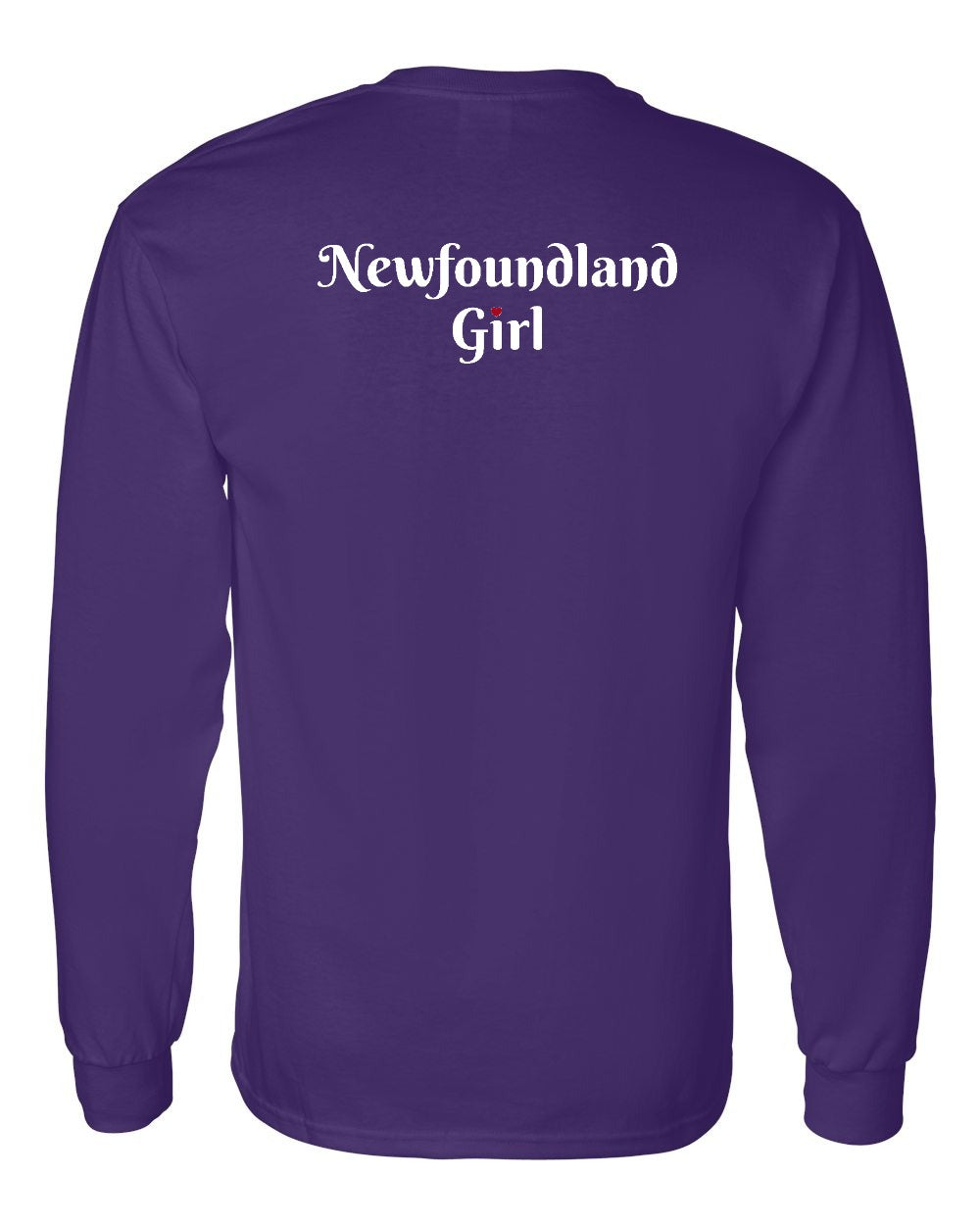 NFLD Girl Heart Dot Left Chest & Back Long Sleeve Tee - Unisex