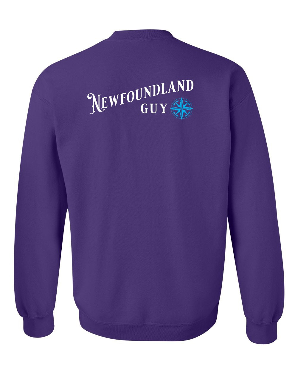 NFLD Guy Blue Left Chest and Back Crewneck Sweatshirt - Unisex