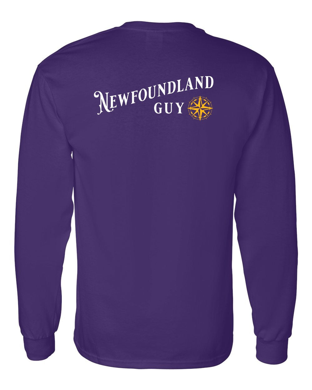Newfoundland Guy yellow Left Chest and Back Long Sleeve