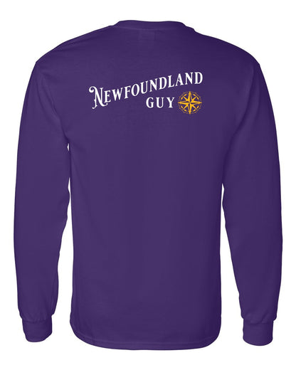 Newfoundland Guy yellow Left Chest and Back Long Sleeve