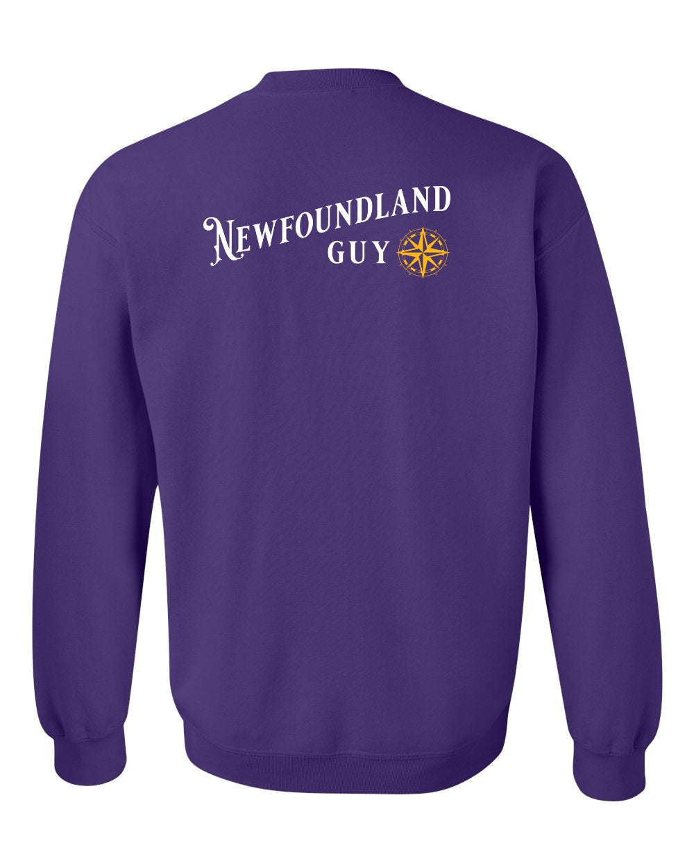 NFLD Guy Yellow Compass Left Chest and Back Crewneck Sweatshirt - Unisex