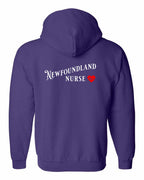 NFLD Nurse Left Chest and Back Zip Hoodie - Unisex