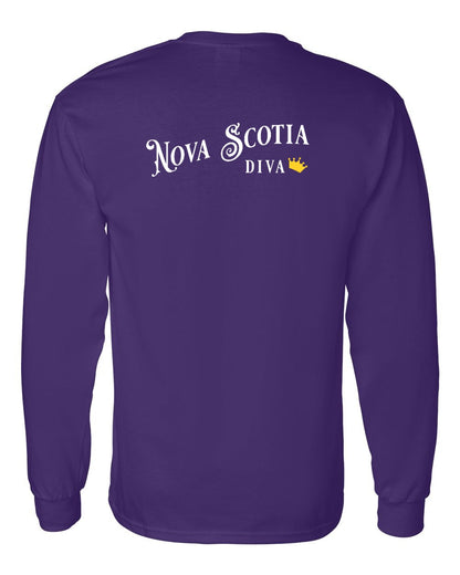 Nova Scotia Diva Left Chest and Back Long Sleeve Tee