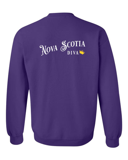 Nova Scotia Diva Left Chest and Back crew-neck
