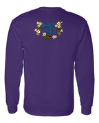 NS Flowers Left Chest and Back Long Sleeve Tee - Unisex