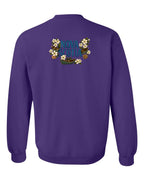 NS Flowers Left Chest and Back Crewneck Sweatshirt - Unisex