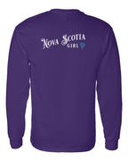 NS Girl Tartan Heart Left Chest and Back Long Sleeve Tee - Unisex