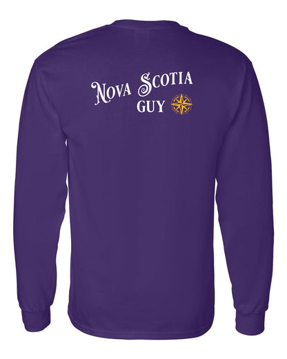 Nova Scotia Guy yellow Left Chest and Back Long Sleeve Tee