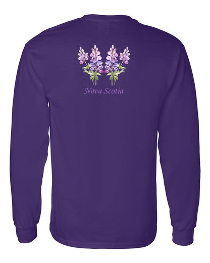 Nova Scotia Lupins Left Chest and Back Long Sleeve Tee