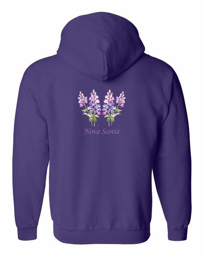 Nova Scotia Lupins Left Chest and Back zip-hoodie