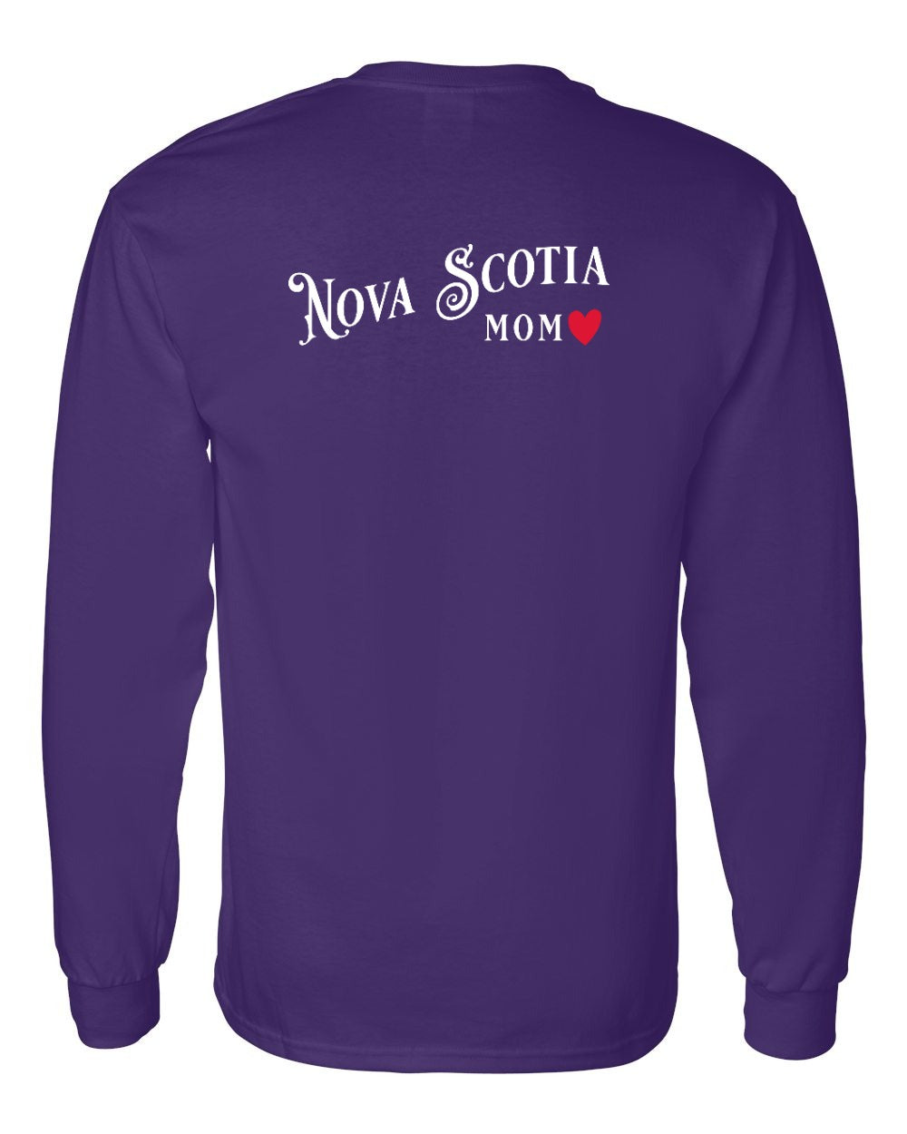 Nova Scotia Mom Left Chest and Back Long Sleeve Tee