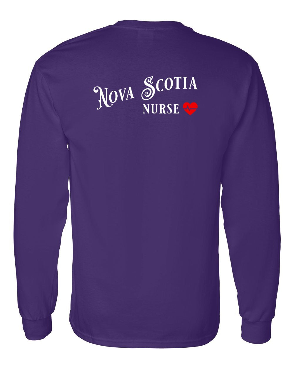 Nova Scotia Nurse Left Chest and Back Long Sleeve Tee