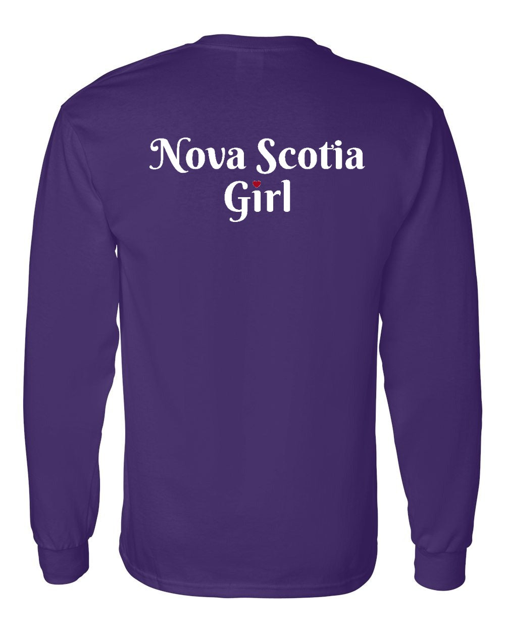 NS Girl Heart Dot Left Chest & Back Long Sleeve Tee - Unisex